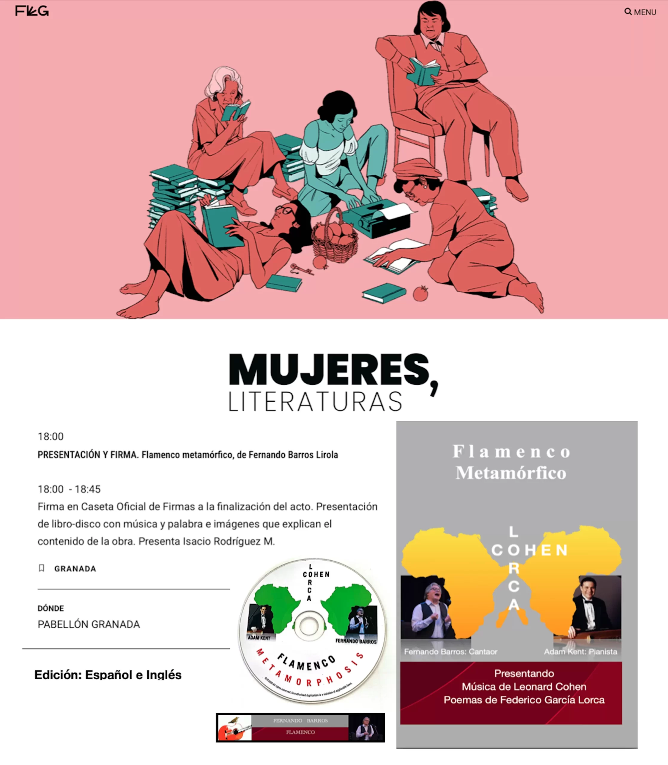 Cartel Feria del libro de Granada 2025